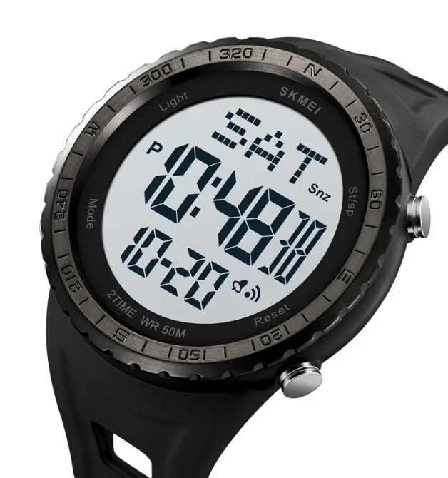 Годинник чоловічий наручний спортивний Skmei 2192 (Чорний з білим) Вінниця - фото 2