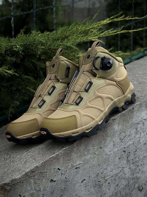 Чоловічі військові тактичні черевики койот демісезонні, міцне взуття для походів, служби, активного використання Львів - фото 2