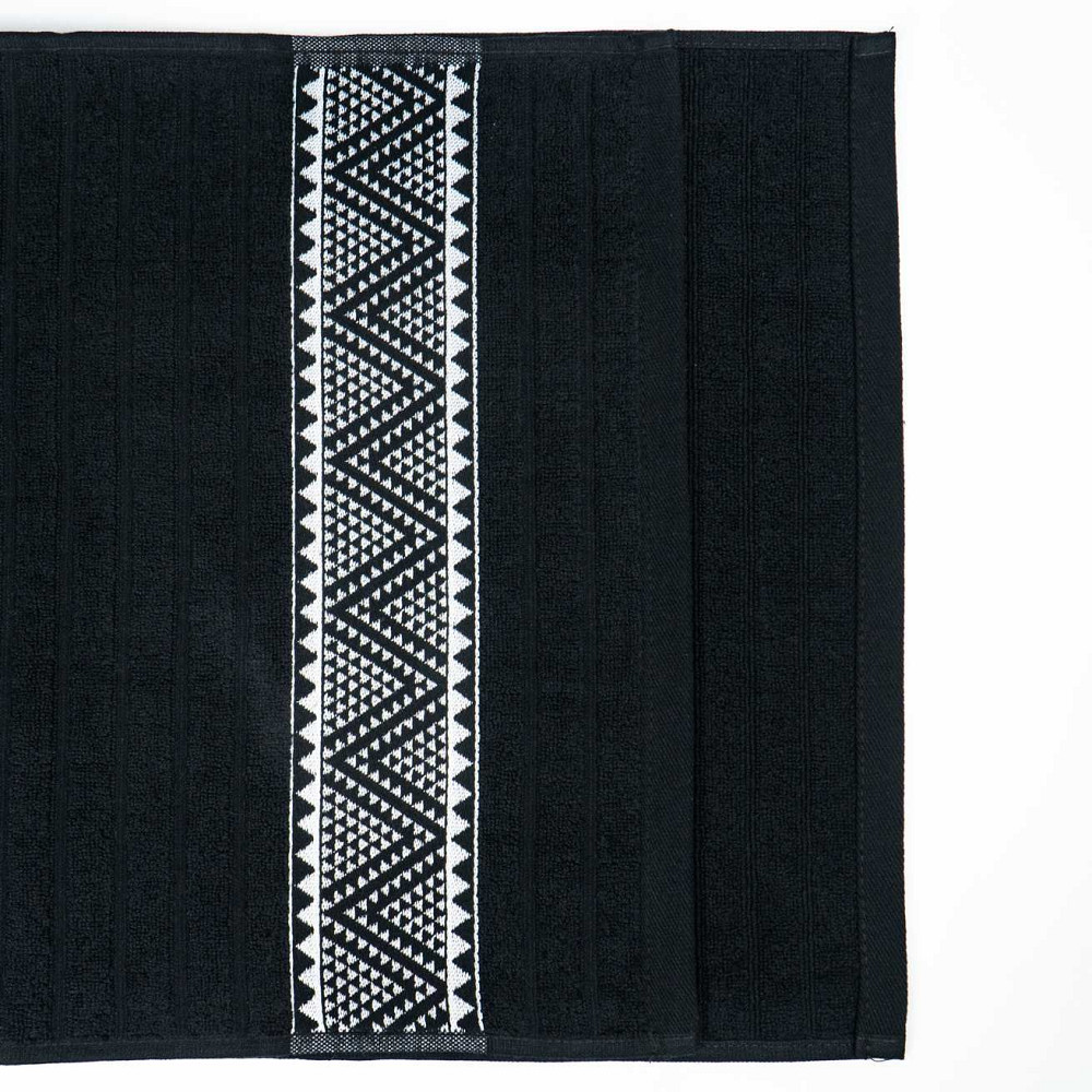 Комплект махровых полотенец Зипп 3шт GM Textile 50х90см, 50х90см, 70х140см 500г/м2 (Черный) Сумы - изображение 5