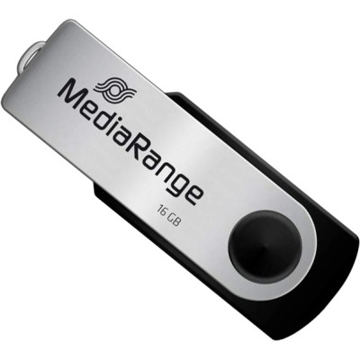 USB флеш накопитель Mediarange 16GB Black/Silver USB 2.0 (MR910) Винница - изображение 1
