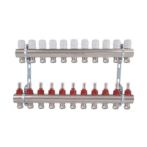 Колектор латунний із витратомірами та євроконусами Thermo Alliance Standart 1" на 11 виходів TAS235W11E Київ