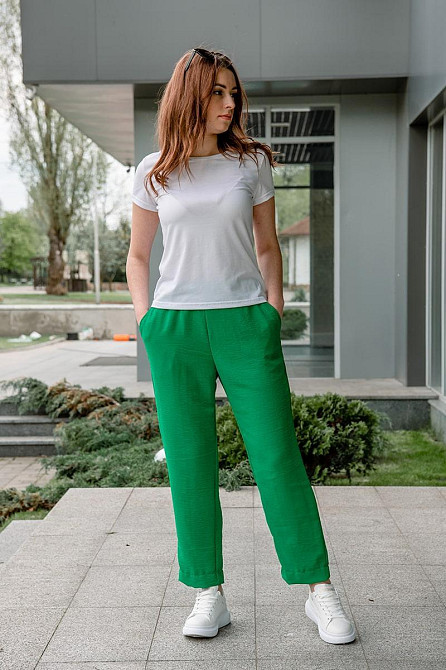 Штани жіночі, літні, м'ятні, топ Крохатушка одяг Київ - фото 2