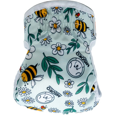 Подгузники для животных MISOKO&CO многоразовые для собак-сук, с пчелами, XXL 1 шт. светло-голубые (HAINMSK63946) Винница - изображение 4