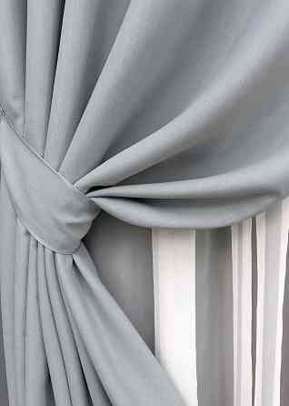 Комплект штор на люверсах VR-Textil Блекаут двосторонній Scandi № 1899ш Сіро-блакитний 150х250 см 2 шт (37-0306) Київ