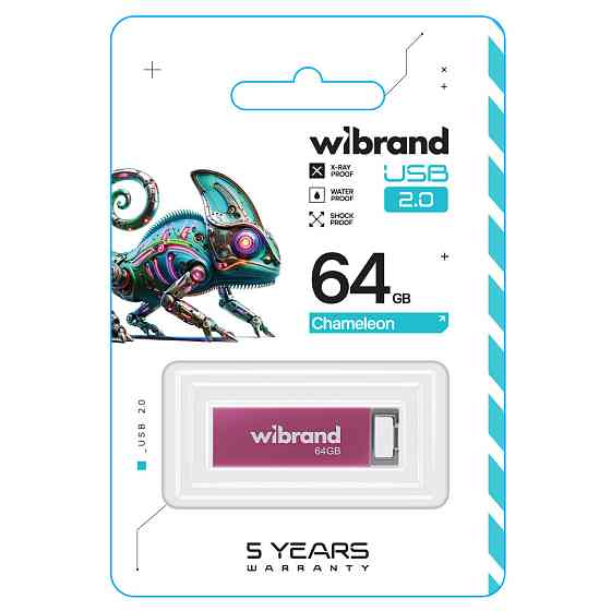Флеш-накопичувач Wibrand USB 2.0 Chameleon 64Gb Pink Київ
