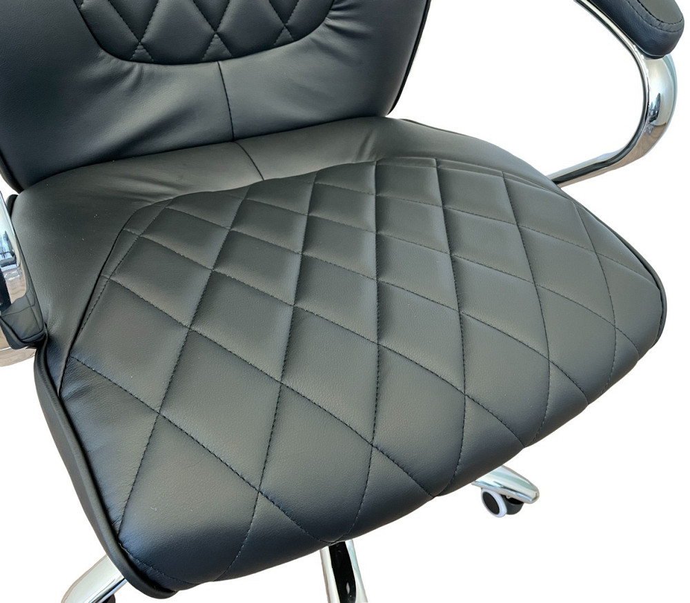 Офисное кресло руководителя Tehforward Apollon хром Anyfix Черный Киев - изображение 4