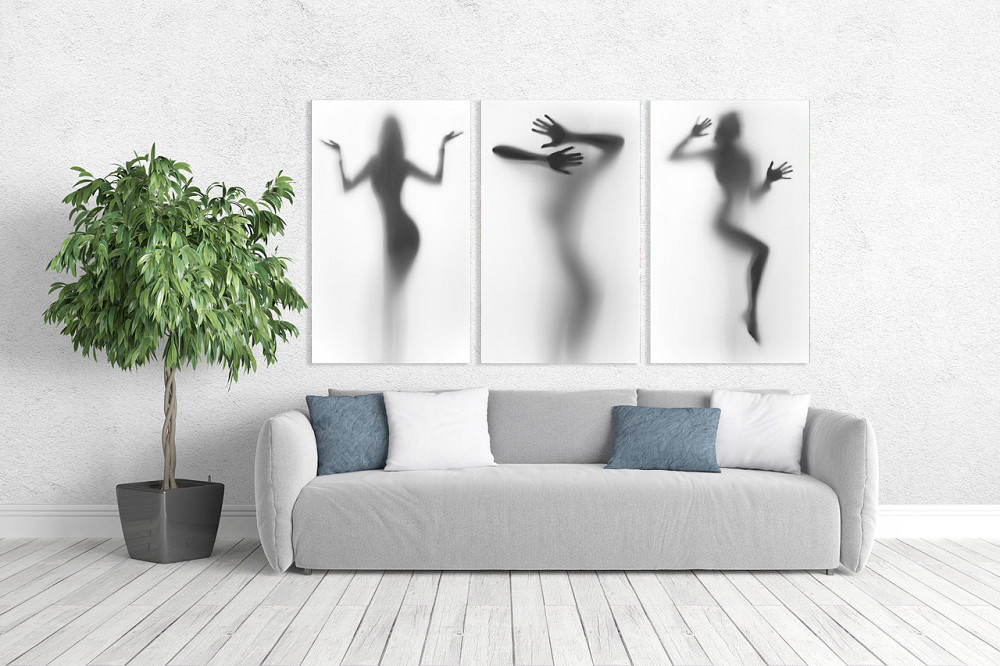 Модульна картина у вітальню/ спальню  Силует дівчини    ART-072_3A 70х130 см Київ - фото 2