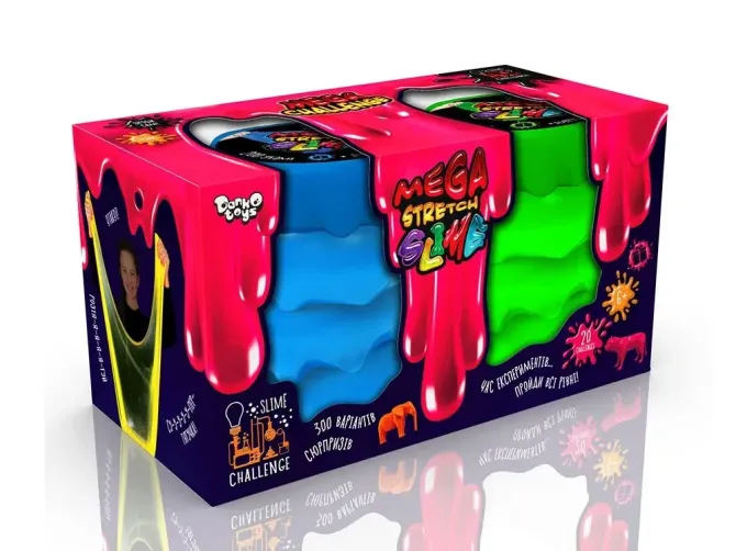 В'язка маса "Mega Stretch Slime" 2 банки укр (6), шт Київ - фото 1