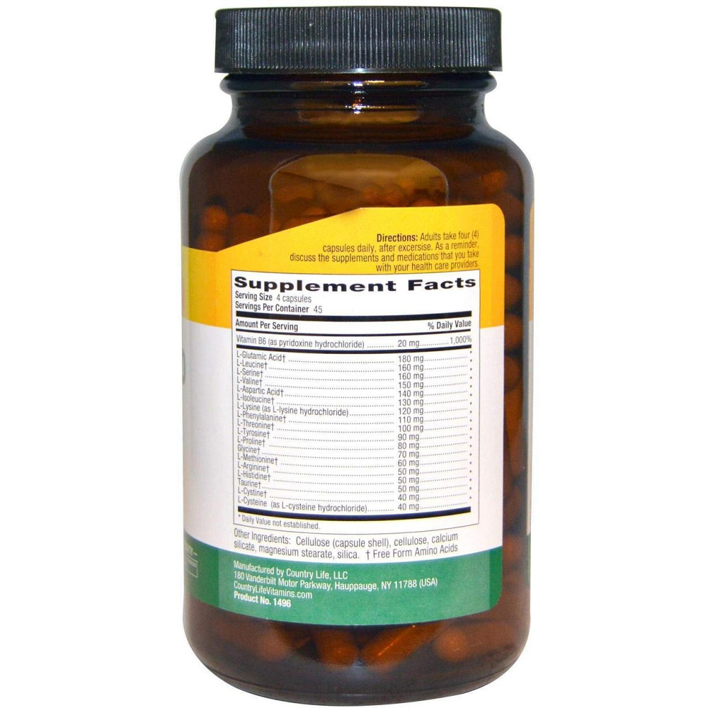 Комплекс аминокислот Country Life Max-Amino 180 кап Киев - изображение 2