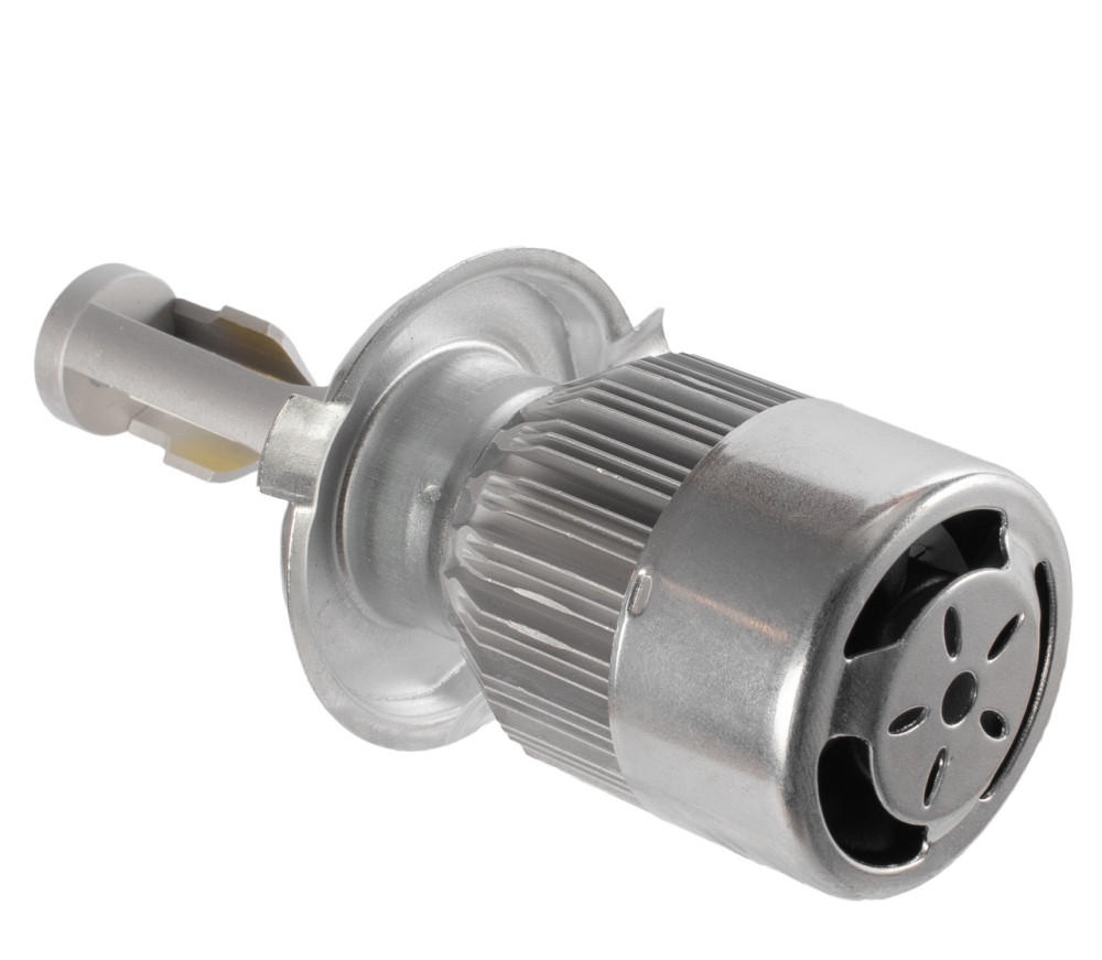 C6 Лампа світлодіодна цоколь H4 (к-кт 2 шт) 12V, 36W, 3800Lm + вентилятор (авиац. алюмін. профілю.) Мукачево - фото 7