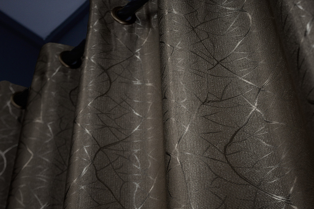 Комплект штор на люверсах VR-Textil Лен Саванна № 631ш Какао 150х250 см 2 шт (37-0109) Киев - изображение 6