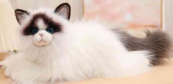 Найкраща преміум реалістична м'яка модель кішки 48 см як жива. Харків