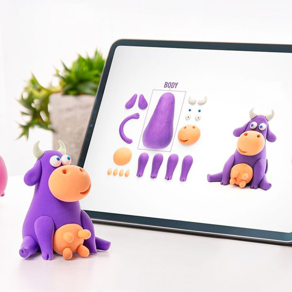 Набір пластиліну, що самостійно твердіє ЛІПАКА – Корівка, песик, вівця 60024-UA01 Вінниця - фото 5