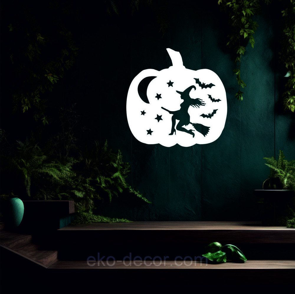 Декоративное настенное 3D Панно «Ведьма», Декор на стену с объемом 70*70 см, Белый Киев - изображение 7