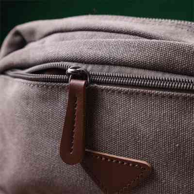 Сумка Vintage На два отделения из текстиля Серая (22230) Винница