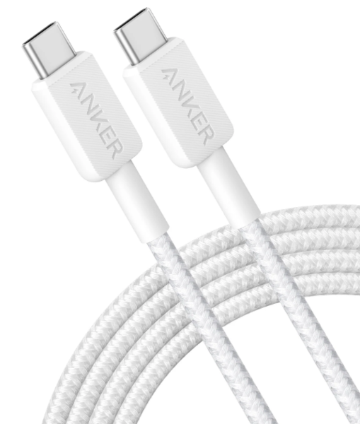 Кабель Anker 322 USB-C to USB-C - 0.9m Nylon White (6962732) Київ - фото 3