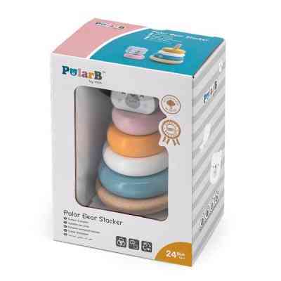 Розвиваюча іграшка Viga Toys Пірамідка PolarB Білий ведмідь (44005) Вінниця