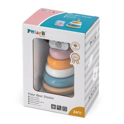 Розвиваюча іграшка Viga Toys Пірамідка PolarB Білий ведмідь (44005) Вінниця - фото 2