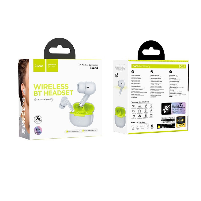 Бездротові навушники HOCO EQ24 Estrella wireless BT headset Gray Lake Київ - фото 7