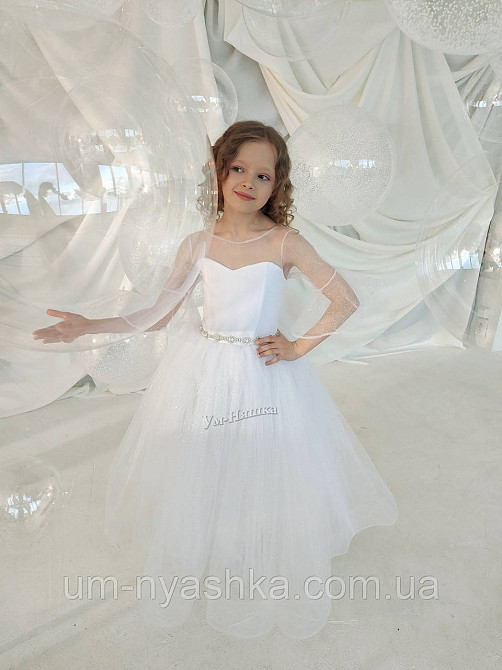 Довга біла сукня 122-128 Кривий Ріг - фото 3