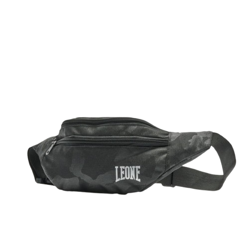 Поясна сумка бананка чорна Leone Camo Black Сумка на пояс чоловіча бананка Київ - фото 1