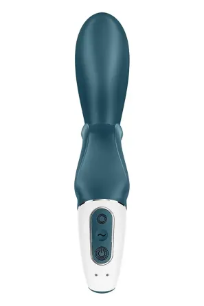 Смартвібратор-кролик Satisfyer Hug Me Bluegrey, 2 мотори, діаметр 4,2см, широка кліторальна частина Львів