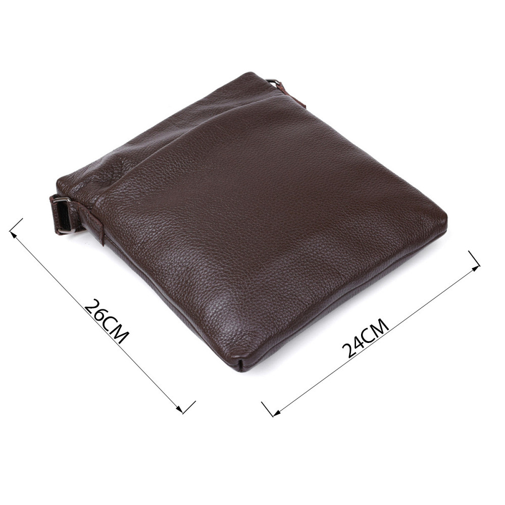 Шкіряна сумка чоловіча через плече SHVIGEL 11601 Коричневий Київ - фото 3