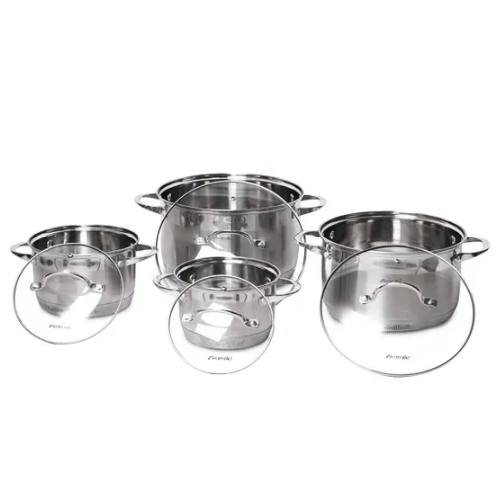 Набір каструль 8 предметів (каструлі 1,8/2,3/3,3/5,8л) нержавіюча сталь 7-шарове дно 4708S KAMILLE Житомир - фото 6