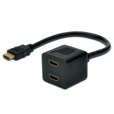 Кабель мультимедийный HDMI F to 2xHDMI M Digitus (AK-330400-002-S) Винница - изображение 1