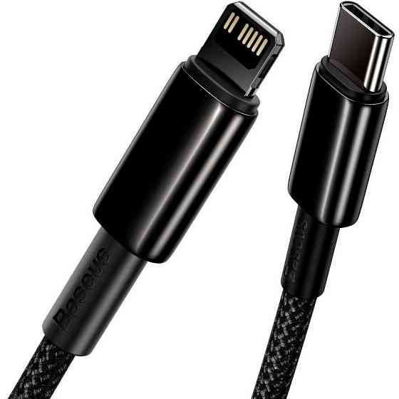 Кабель Baseus Tungsten Gold Fast Charging Data Cable Type-C to iP PD 20W 1m Black Одесса