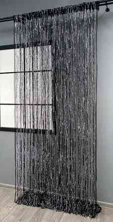 Шторы-нити Rovi Premium с люрексом Черный 300х300см 1 шт (61-118) Киев