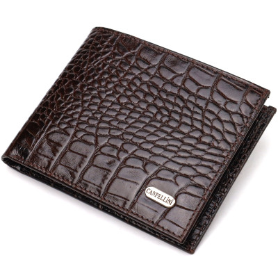 Портмоне Canpellini З натуральної шкіри Коричневе (21870) Вінниця - фото 1