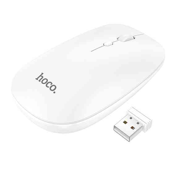 Миша Hoco GM15 Art dual-mode business wireless mouse White (6931474760586 ) Київ