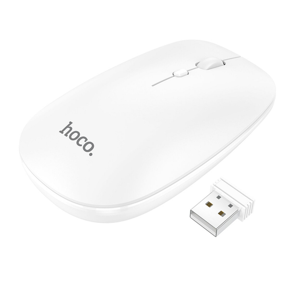 Миша Hoco GM15 Art dual-mode business wireless mouse White (6931474760586 ) Київ - фото 1