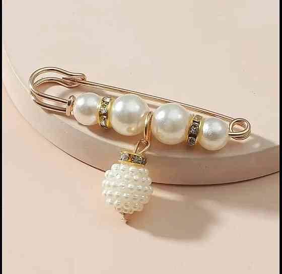 Набор из 12 брошей с искусственным жемчугом Киев