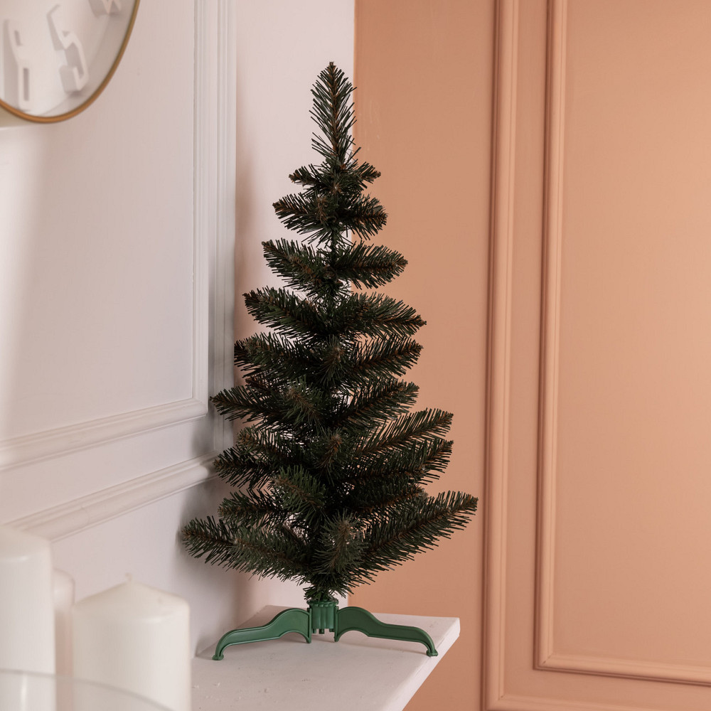 Искусственная новогодняя настольная мини елка 