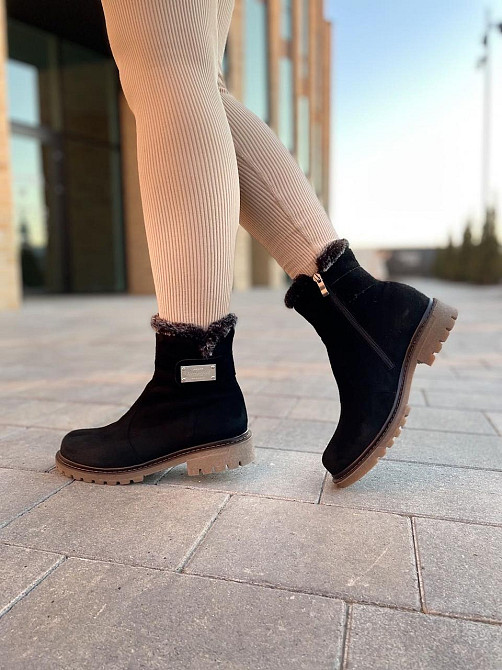 Черевики жіночі D and V чорні замшеві зимові 39р. (2189) Коломия - фото 8