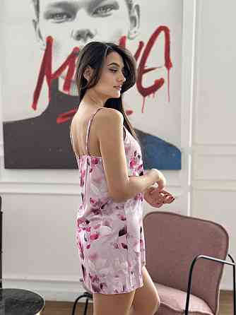 Шелковая ночная рубашка Розовый XS/S Харьков