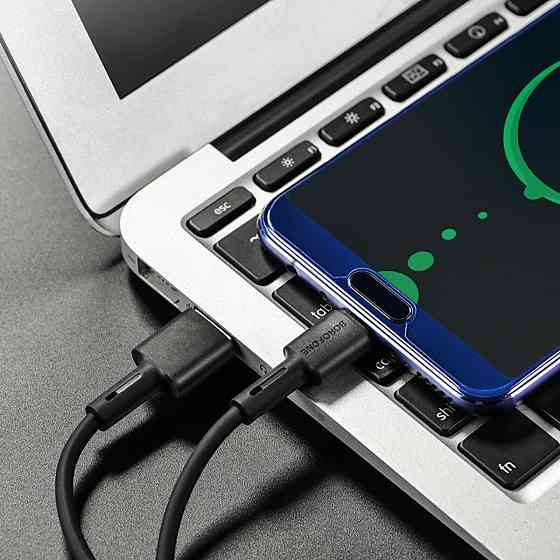 Кабель USB - Type-C BOROFONE BX31 2.4A 1m силіконовий TPE конектори колір чорний BX31CB Одеса