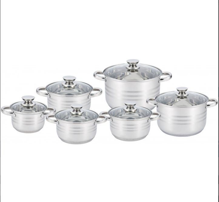 Набор кастрюль UNIQUE UN-5035 из пищевой нержавеющей стали с крышками разних размеров (12 предметов в наборе) Одесса - изображение 5