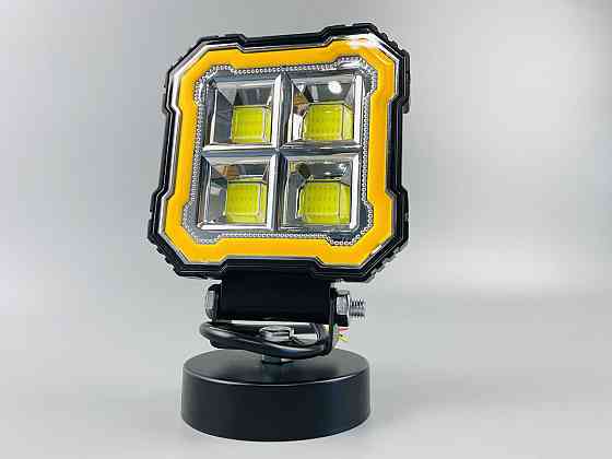 Фара LED квадратна, 32W біле та жовте світло, 112 мм х 128 мм х 37 мм (ширина). 9-60V. Мукачево