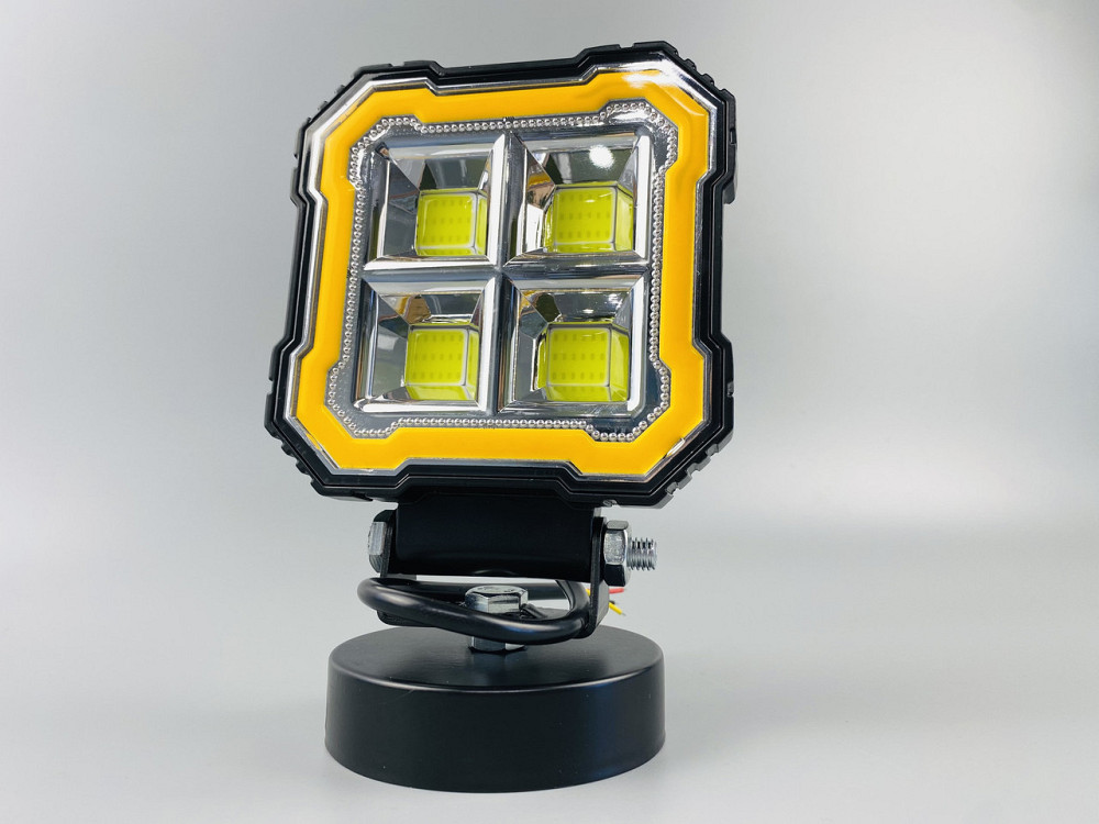 Фара LED квадратна, 32W біле та жовте світло, 112 мм х 128 мм х 37 мм (ширина). 9-60V. Мукачево - фото 3