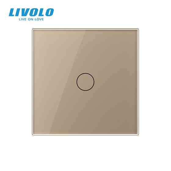 Сенсорна кнопка 1 сенсор 12/24V Livolo золотий скло (VL-C701CH-13) Коломыя