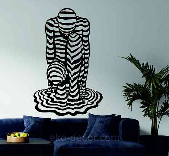 Декоративное настенное Панно «Человек» Декор на стену Чорний, 90*57 см Киев