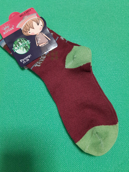 Шкарпетки для хлопчиків бордові - 31-36 розмір, по устілці 14-19см, 80% бавовна, 15% бамбук, 5% лайкра Київ - фото 1