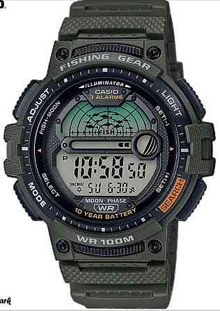 Часы мужские: Casio WS-1200H-1 WS-1200H-2 WS-1200H-3 таймер рыбака. Киев