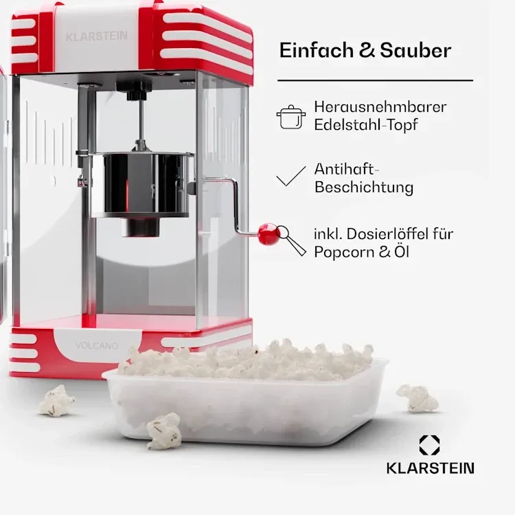 Б/У Апарат для попкорну Klarstein Volcano 300 Вт з Німеччини Дніпро - фото 1