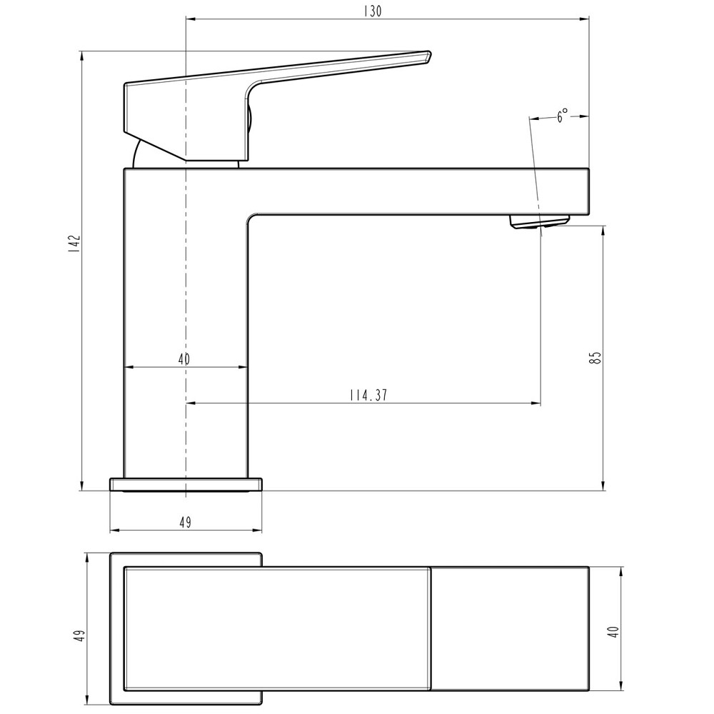 Змішувач для умивальника TOPAZ ODISS TO 18401-H61B (000027420) Київ - фото 9