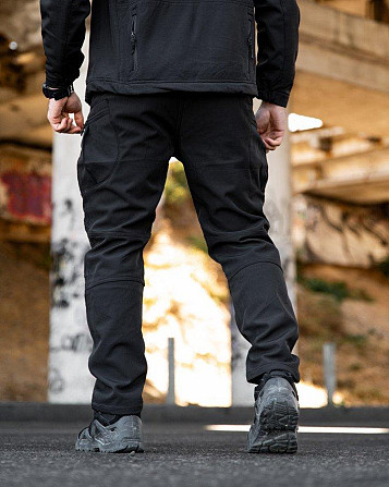 Городские тактические штаны MAXIMUS софтшел black ПП7981 Киев - изображение 4