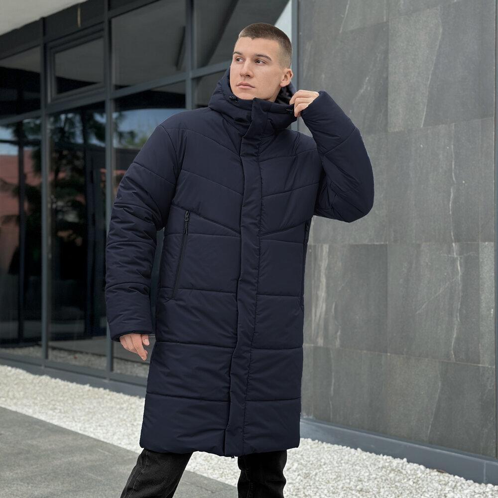 Темно-синя зимова куртка для чоловіків Pobedov Legas Київ - фото 4